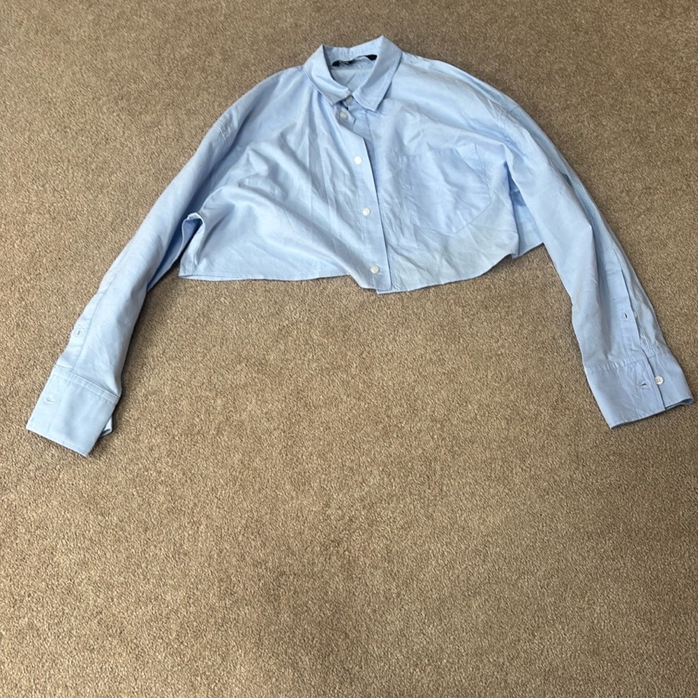 Zara Light Blue Button Down Shirt